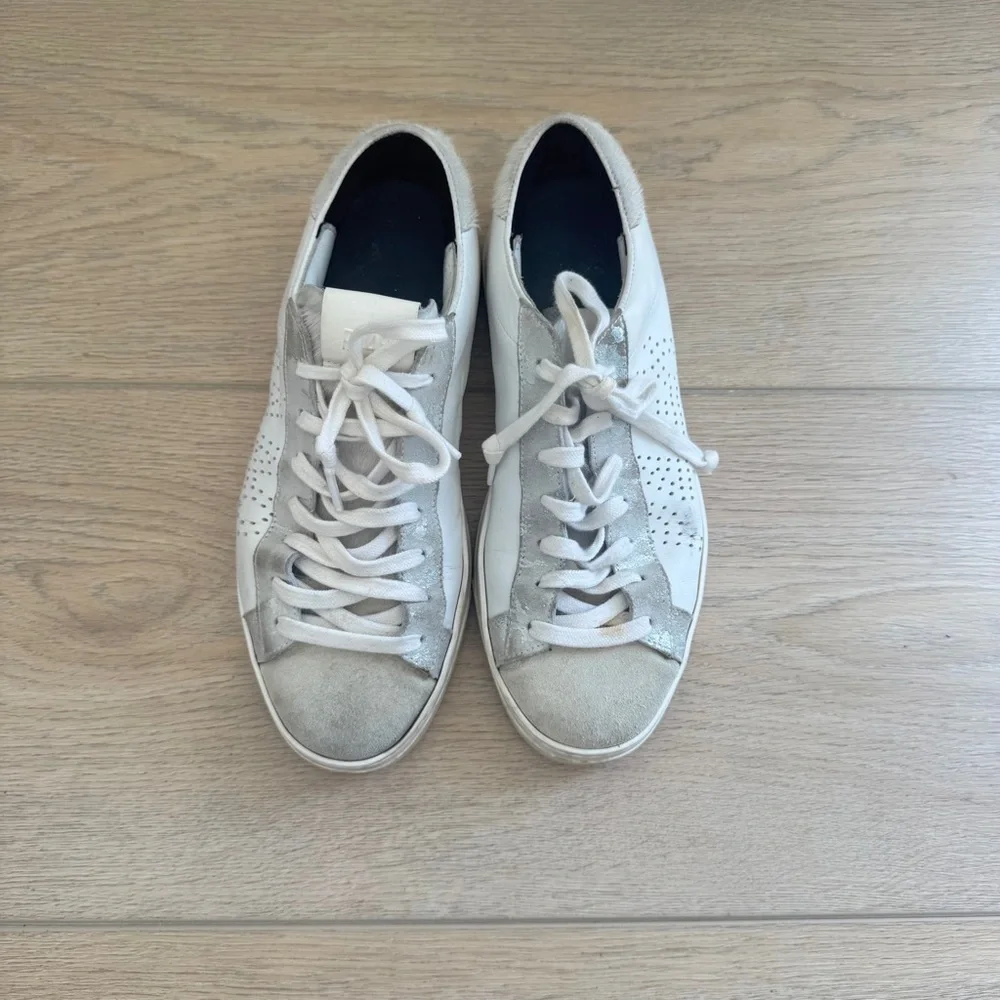 P448 John White Leather Sneaker Size 38 / US 8